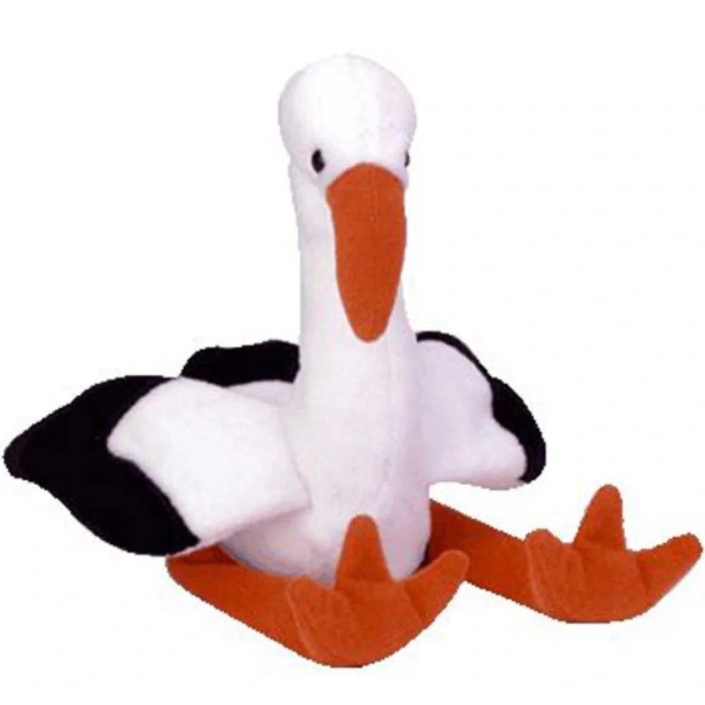 Stilts the Stork TY Beanie Baby. RARE TAG ERROR. 1998 Mint condition.